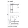 Тумба под раковину АКВАТОН Аттика 85 Тумба под раковину АКВАТОН Аттика 85