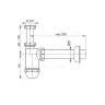 Сифон для раковины AlcaPlast O40 c накидной гайкой 5/4