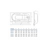 Ванна акриловая Koller Pool Olimpia 170х70 Прямоугольная, белая